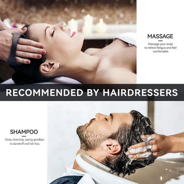 Alt view image 4 of 7 - 38 Finger Enlarged Scalp Massager Hair Growth,Head Massager,Silicone Scalp Brush Shampoo Brush for Hair Care,Scalp Scrubber,Hair Brush Wet Dry Comb,Scalp Exfoliator for Men Women Pets (Black)