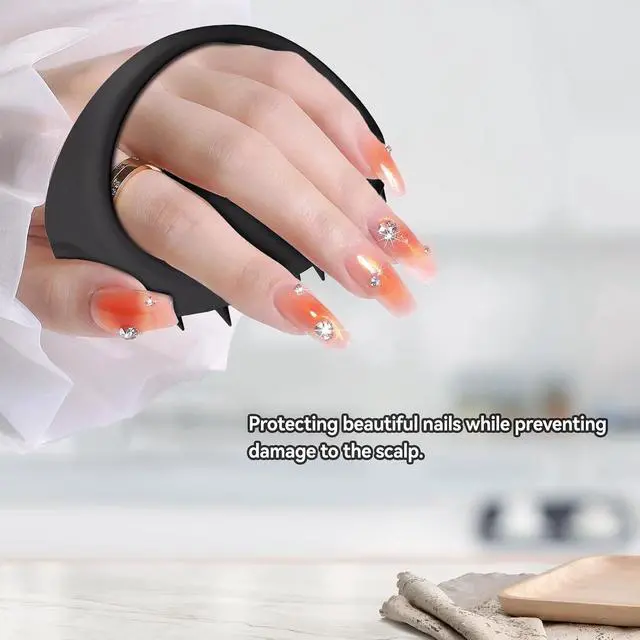 Alt view image 6 of 7 - 38 Finger Enlarged Scalp Massager Hair Growth,Head Massager,Silicone Scalp Brush Shampoo Brush for Hair Care,Scalp Scrubber,Hair Brush Wet Dry Comb,Scalp Exfoliator for Men Women Pets (Black)