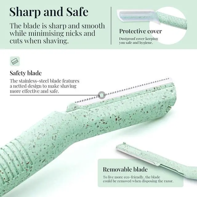 Alt view image 3 of 7 - Ennva Disposable Dermaplane Eyebrow & Facial Razors, 6 Pack | Dermaplane tool for face & body, removes facial hair and shapes eyebrows for women