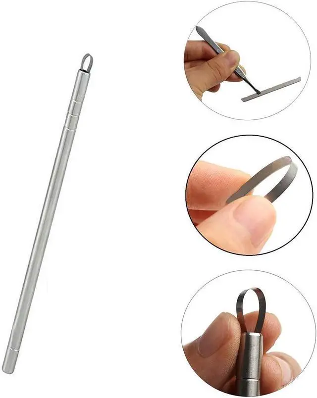 Alt view image 3 of 6 - Hair Tattoo Razor Pen, Stainless Steel Hairstyle Design Trimmer, with Tweezers and 10 Pieces Blades, for Eyebrow Mustache Hair Styling Art