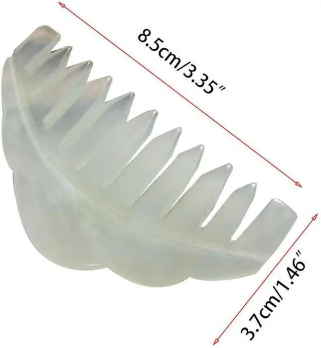 Alt view image 5 of 5 - 2pcs Jade Head Therapy Massage Comb, Hair Comb Scalp Massager, Jade Massager for Scalp Care