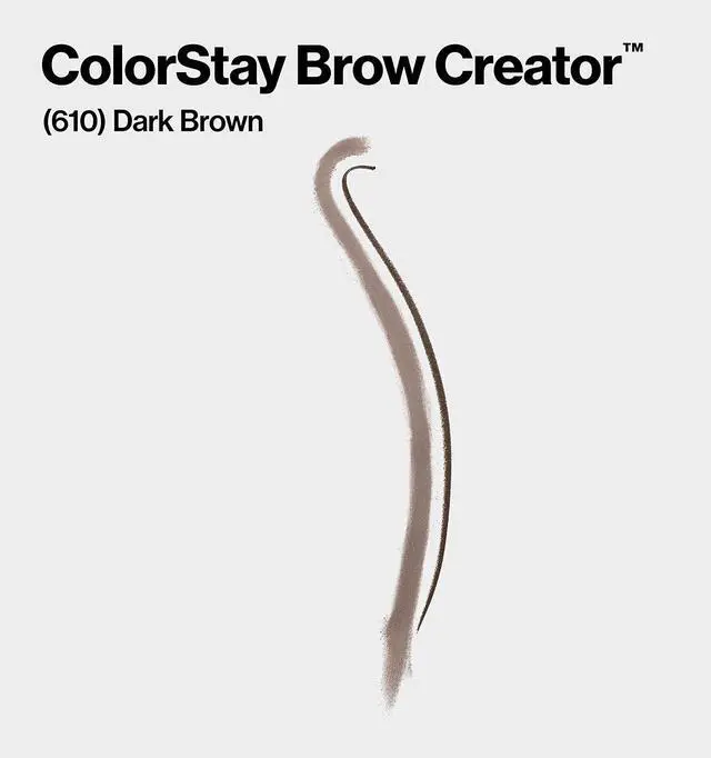 Main image of Revlon ColorStay Brow Creator, 610 Dark Brown, 0.003 oz | 2-in-1 waterproof eyebrow pencil and brow powder for perfectly shaped eyebrows with color that lasts up to 16 hours.