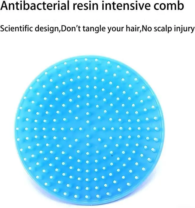 Alt view image 5 of 7 - 2 Pack Hair Scalp Massager Shampoo Brush Shower Head Scrubber Cleanser Massage Comb for Hair Growth Ease Dandruff Removal and Head Relaxation for Women and Men or Pets (Blue)
