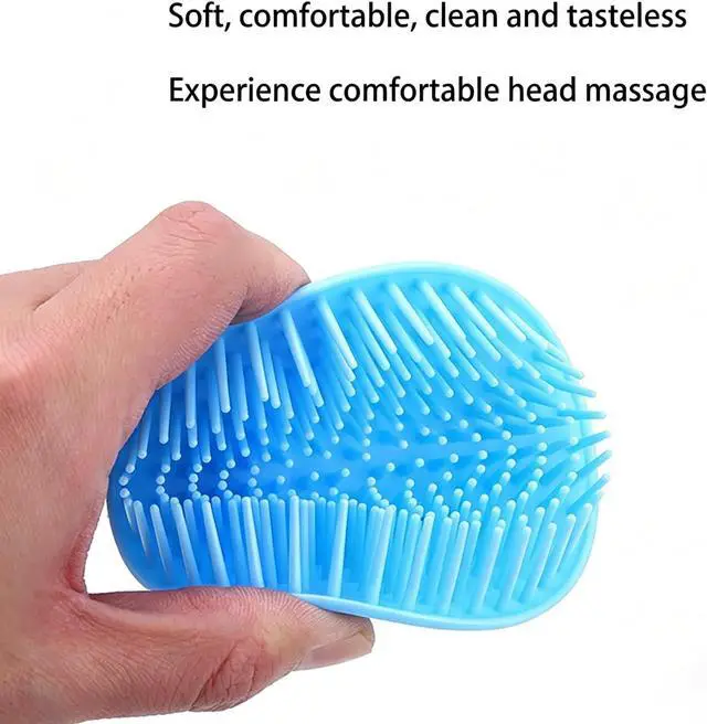 Alt view image 6 of 7 - 2 Pack Hair Scalp Massager Shampoo Brush Shower Head Scrubber Cleanser Massage Comb for Hair Growth Ease Dandruff Removal and Head Relaxation for Women and Men or Pets (Blue)