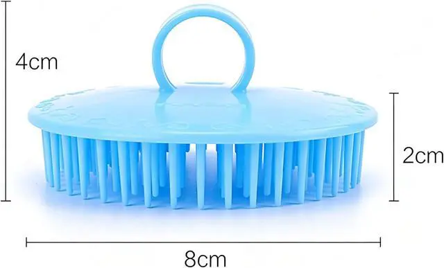 Alt view image 7 of 7 - 2 Pack Hair Scalp Massager Shampoo Brush Shower Head Scrubber Cleanser Massage Comb for Hair Growth Ease Dandruff Removal and Head Relaxation for Women and Men or Pets (Blue)