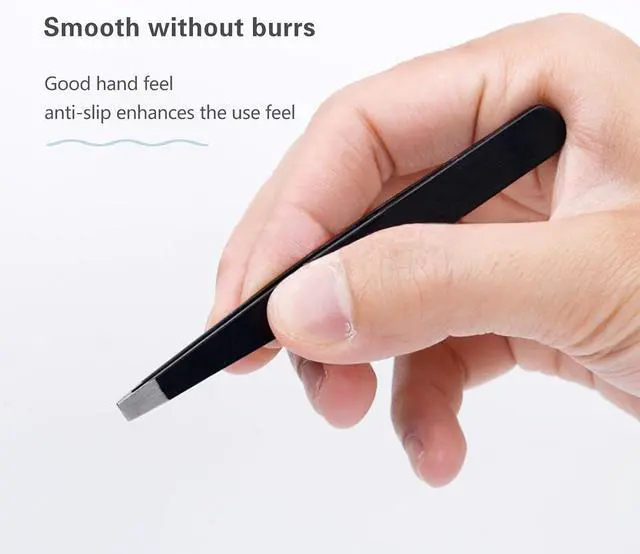 Alt view image 5 of 7 - Derlaier 4Pcs Steel Tweezers Set, Eyebrow Blackhead Ingrown Hair Tool | Rust-Proof 4Pcs Multi-Tip Tweezers for Eyebrows, Blackheads & Ingrown Hairs, Daily Unisex Facial Grooming