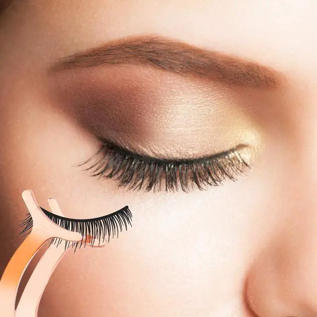 Alt view image 4 of 7 - Arroyner 5 Pieces Eyelash Applicator Tool False Eyelashes Applicator Eyebrow Curler Eyebrow Scissors (Rose Golden)