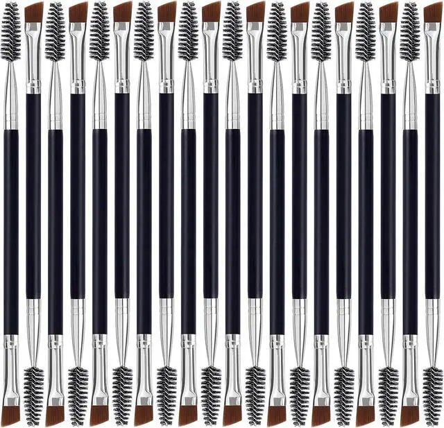 Main image of Duo Eyebrow Brush - Angled & Spoolie, Eyelash Comb - 20 Pcs