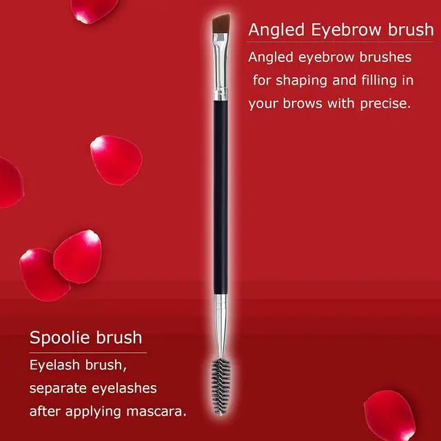 Alt view image 3 of 6 - Duo Eyebrow Brush - Angled & Spoolie, Eyelash Comb - 20 Pcs