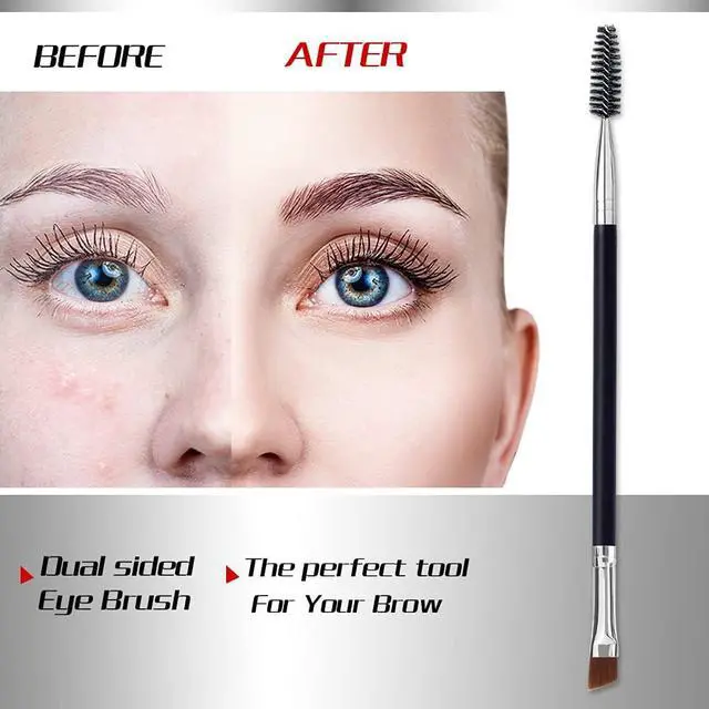 Alt view image 4 of 6 - Duo Eyebrow Brush - Angled & Spoolie, Eyelash Comb - 20 Pcs