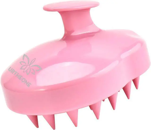 Main image of URTHEONE Soft Silicone Hair Scalp Massager Shampoo Brush for Wet Dry Oily Curly Straight Thick Thin Rough Long Short Natural Men Women Kids Pets Hair Care ToolsPink