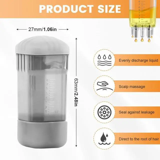 Alt view image 2 of 7 - 2 PCS Scalp Applicator Comb for Hair Growth, Hair Oil Applicator Scalp Massager Ball Root Comb Applicator Bottle Brush Tool, Easy-to-Use Hair Oil Dispenser for Hair Care Oils Nutrients