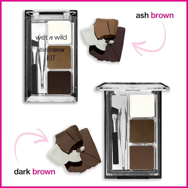 Alt view image 5 of 7 - wet n wild Ultimate Eyebrow Makeup Kit, Long-Lasting Matte Brow Powder, Tweezers, Wax & Brush, Built-In Mirror, Purse-Friendly Compact - Dark Brown