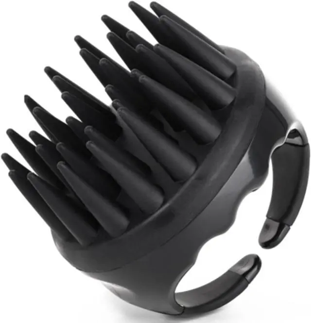 Main image of BTYMS Silicone Scalp Scrubber Shampoo Brush with Extra Long Bristles, Hair Scalp Massager Scalp Brush for Hair Growth & Dandruff Removal - Black