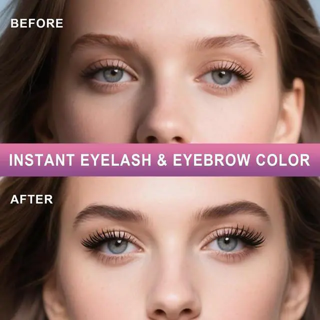 Alt view image 3 of 7 - Eyelash & Eyebrow Color Kit, Professional Instant Black Lash & Brow Color Kit, Eye Lash & Eye brow Coloring Set with Natural Bushy Results, Easy to Use & Salon at Home 7ml (Black)
