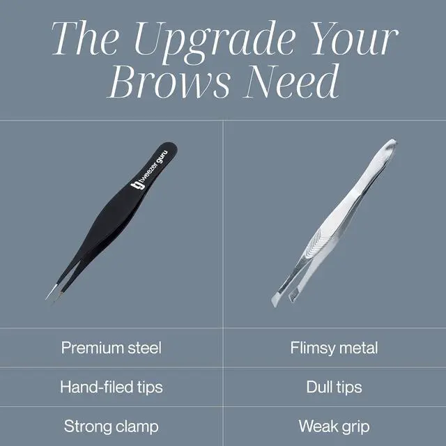 Alt view image 6 of 7 - Pointed Tweezers - Sharp Precision Needle Nose Tip, Best Tweezers for Eyebrows and Ingrown Hair, Surgical Pointed for Blackheads & Splinters (Black)