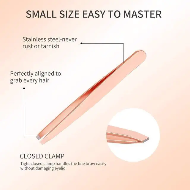 Alt view image 4 of 7 - Arroyner 3Pcs Eyelashes Tool Fake Lash Applicator Lash Tools Fake Eyelashes Scissors (Rose Golden)