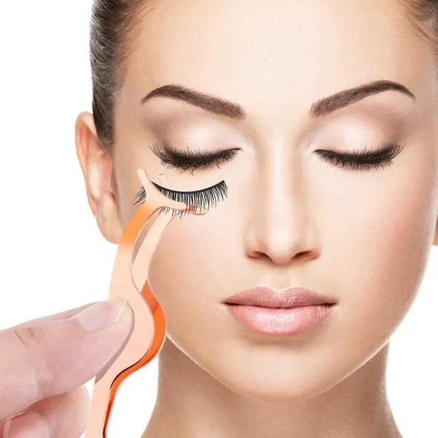 Alt view image 6 of 7 - Arroyner 3Pcs Eyelashes Tool Fake Lash Applicator Lash Tools Fake Eyelashes Scissors (Rose Golden)