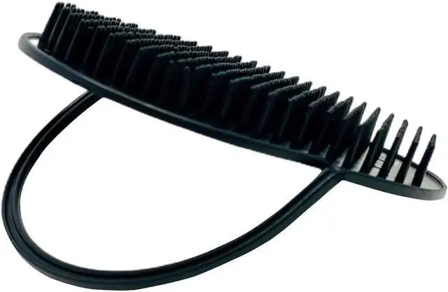 Alt view image 3 of 7 - Gents Palm Pocket Shampoo Brush Scalp Massager for Men & Women with Round Bristles, Ergonomic Grip, Made in USA, Black Peine para Cabello