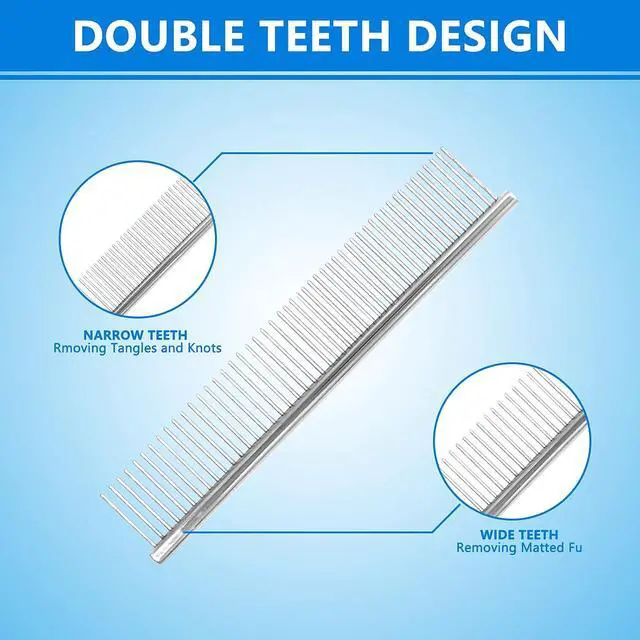 Alt view image 2 of 7 - Stainless Steel Pet Dog Grooming (Silver Comb)