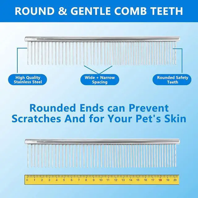 Alt view image 4 of 7 - Stainless Steel Pet Dog Grooming (Silver Comb)