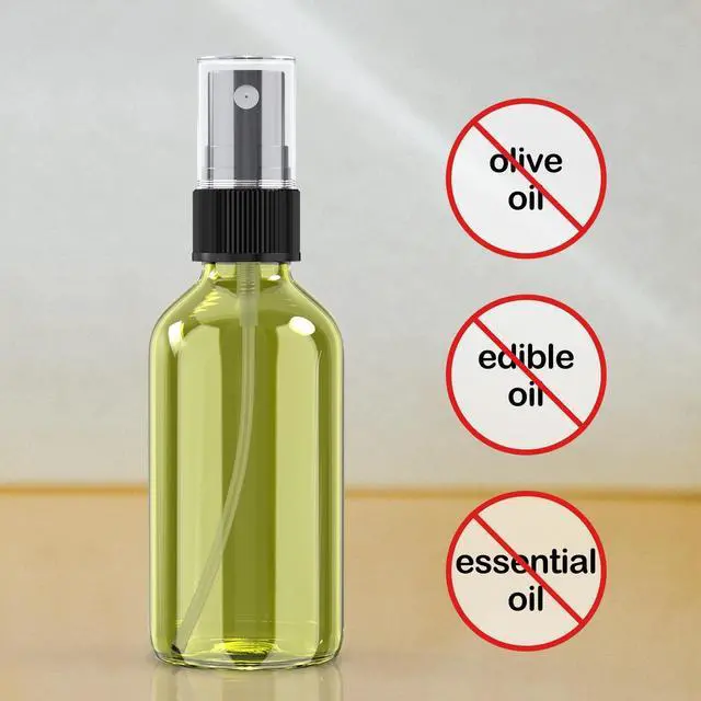 Alt view image 2 of 7 - Wedama 4 oz Mini Glass Spray Bottles, Empty Small Spray Bottles with Funnel Dropper, Fine Mist for Hair, Travel, Plants, Cleaning Solutions and Skin Care (4 Pack Olive Green)