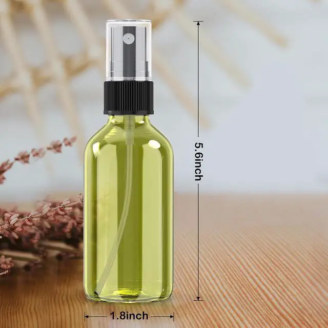 Alt view image 6 of 7 - Wedama 4 oz Mini Glass Spray Bottles, Empty Small Spray Bottles with Funnel Dropper, Fine Mist for Hair, Travel, Plants, Cleaning Solutions and Skin Care (4 Pack Olive Green)