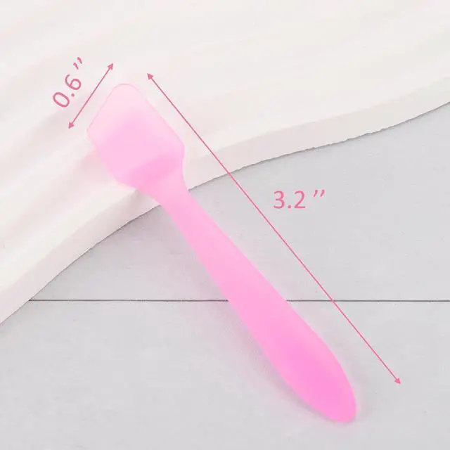 Alt view image 3 of 7 - Tbestmax 300 PCS Mini Cosmetic Spatulas 3.2" x 0.6" Disposable Makeup Spatulas, Plastic Spatulas Pink Facial Creams Skin Care Spatulas