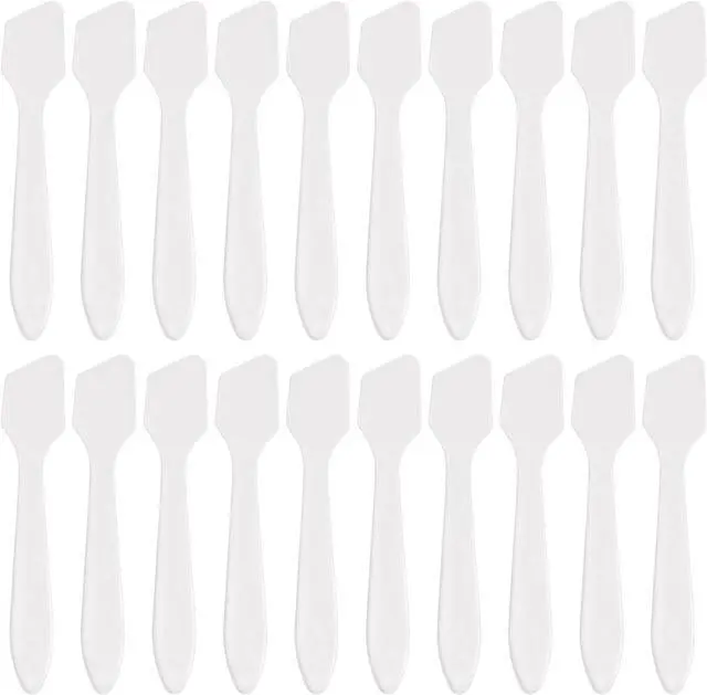 Main image of Tbestmax 300 PCS Mini Cosmetic Spatulas 3.2" x 0.6" Disposable Makeup Plastic Spatulas Clear for Facial Creams and Skin Care