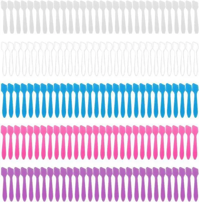 Main image of 150 Pack MINI Makeup Spatulas, Reusable Cream Tip Spatulas Frosted Cosmetic Spatulas Scoops by Accmor