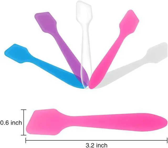 Alt view image 2 of 6 - 150 Pack MINI Makeup Spatulas, Reusable Cream Tip Spatulas Frosted Cosmetic Spatulas Scoops by Accmor