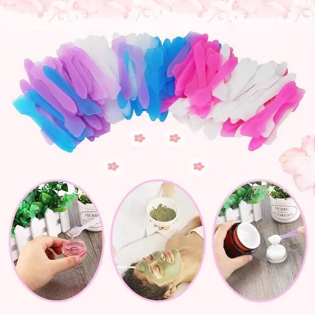 Alt view image 5 of 6 - 150 Pack MINI Makeup Spatulas, Reusable Cream Tip Spatulas Frosted Cosmetic Spatulas Scoops by Accmor