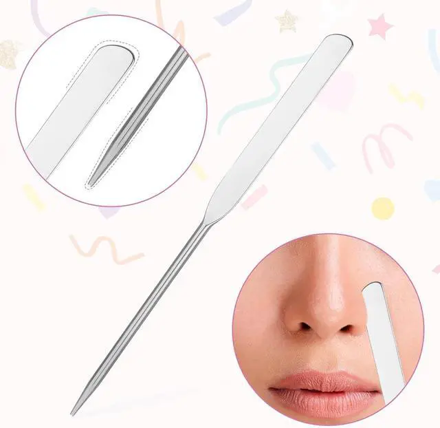 Alt view image 2 of 7 - JJUNW 3 pcs Makeup Spatula Foundation Spatula, Stainless Steel Facial Beauty Spatula, Tiny Makeup Palette Mixer Face Cream Applicator Cosmetic Mixing Tool for Even Application Foundation Double Edged