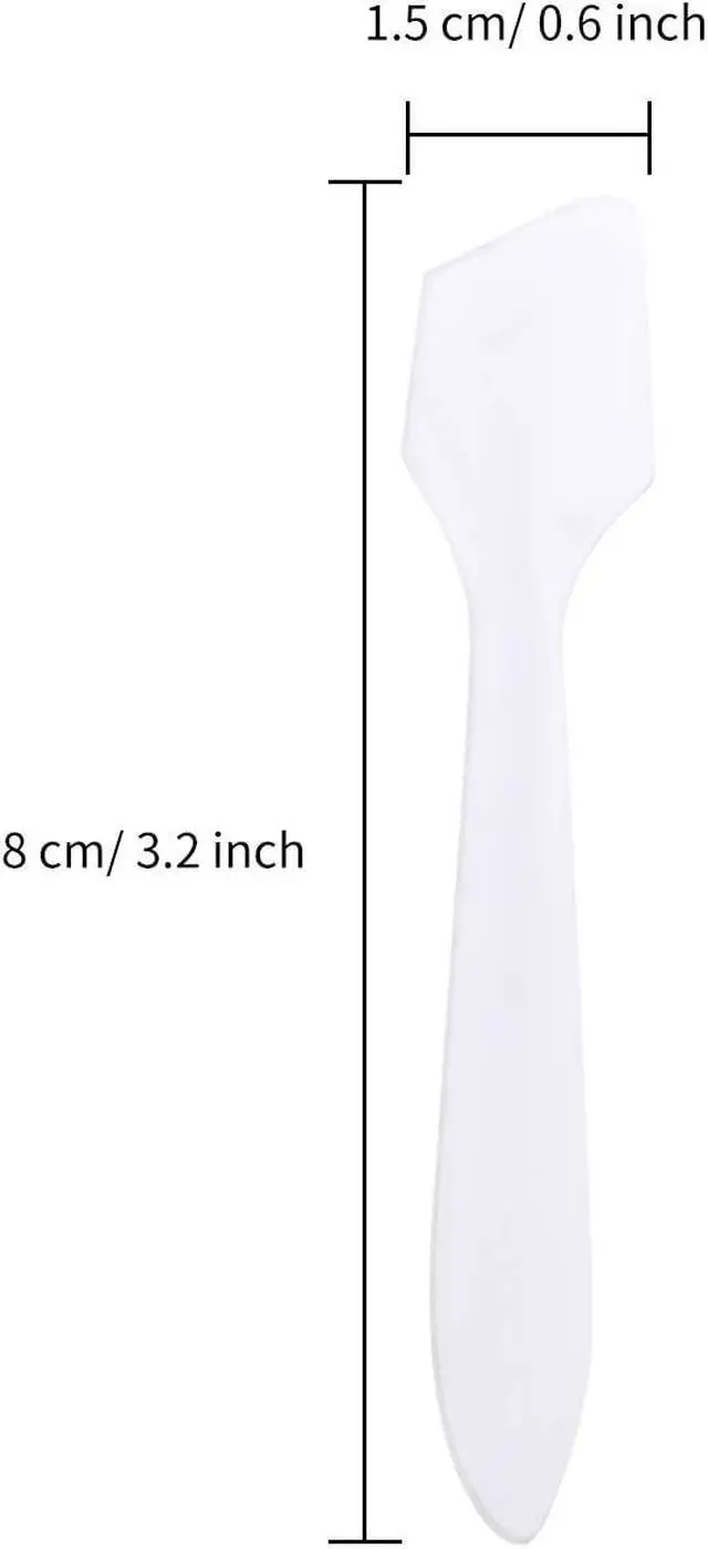 Alt view image 2 of 7 - Senkary 200 Pack Small Cosmetic Spatulas 3.2 Inch Mini Makeup Spatula Disposable Plastic Facial Skincare Face Mask Spatula (Translucent)