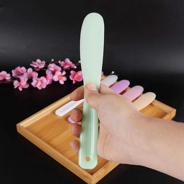 Alt view image 3 of 5 - 6Pcs Large Plastic Cosmetic Spatula Candy Color Reusable Cosmetic Mask Mixing Spoon Scoops Spatulas Stick Applicator Beauty Spa Makeup Tools for Facial Skin Care DIY Mask Mixing and Sampling Tool,