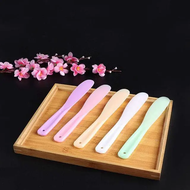 Alt view image 5 of 5 - 6Pcs Large Plastic Cosmetic Spatula Candy Color Reusable Cosmetic Mask Mixing Spoon Scoops Spatulas Stick Applicator Beauty Spa Makeup Tools for Facial Skin Care DIY Mask Mixing and Sampling Tool,