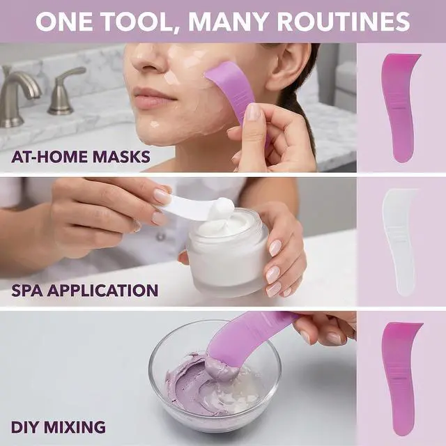 Alt view image 2 of 7 - Portable Hair Wax Removal Spatulas, 3 Pcs Random Colors, Non-Stick Wax Applicator, Reusable Scraper, Hard Wax Sticks