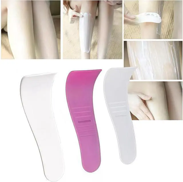 Alt view image 3 of 7 - Portable Hair Wax Removal Spatulas, 3 Pcs Random Colors, Non-Stick Wax Applicator, Reusable Scraper, Hard Wax Sticks