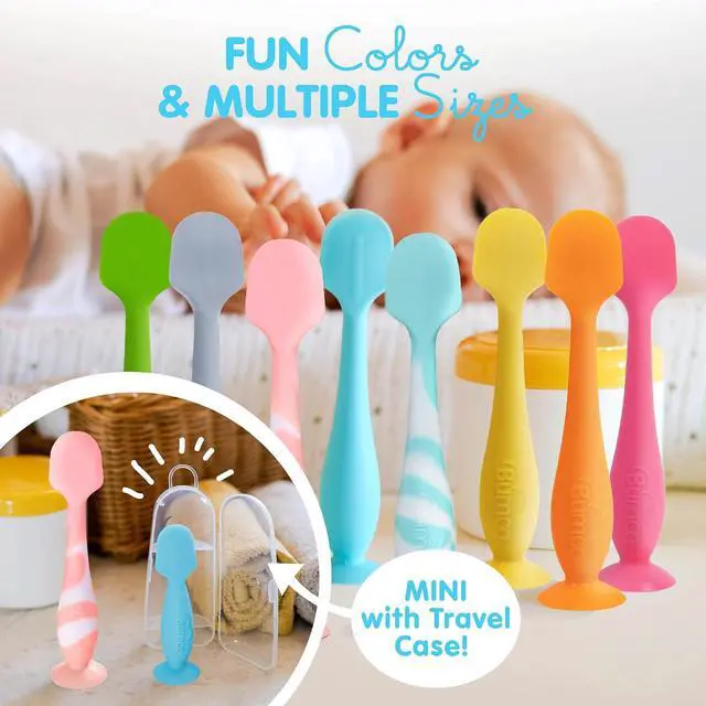 Alt view image 5 of 6 - Bumco Baby Bum Brush - Diaper Cream Spatula Applicator (Light Pink Swirl) | BPA-Free Diaper bag essentials. Mom-invented butt paste spatula and diaper rash cream applicator. Soft, wipe-clean silicone.