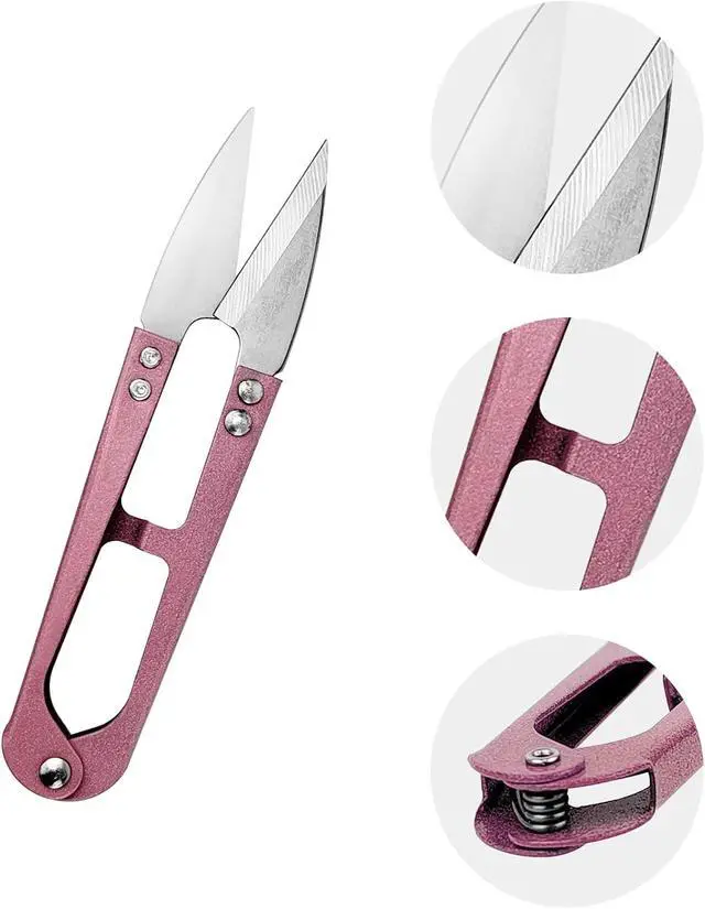 Alt view image 3 of 7 - 3 Pack 4.2 Inch Scissors Sewing Supplies Small Scissor Fabric for Stitching, DIY Supplies, Yarn Scissors, Small Trimming, Bonsai Tools (3, Multi Color)
