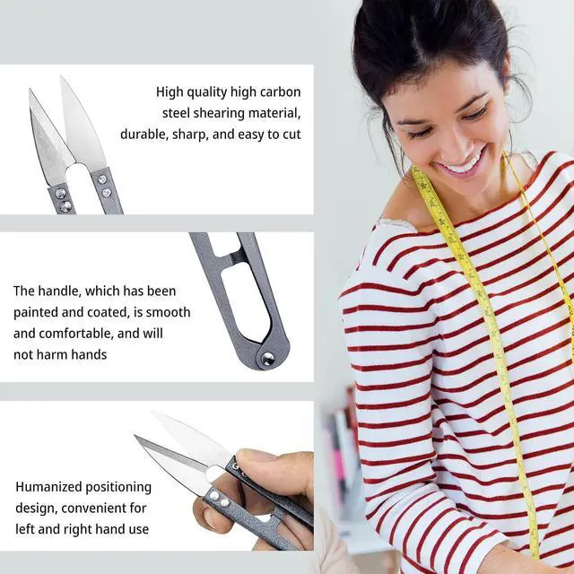 Alt view image 4 of 7 - 3 Pack 4.2 Inch Scissors Sewing Supplies Small Scissor Fabric for Stitching, DIY Supplies, Yarn Scissors, Small Trimming, Bonsai Tools (3, Multi Color)