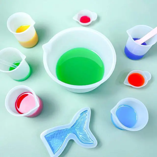 Alt view image 6 of 6 - Sjubaopen Silicone Measuring Cups 600ml for Resin, Epoxy, Baking