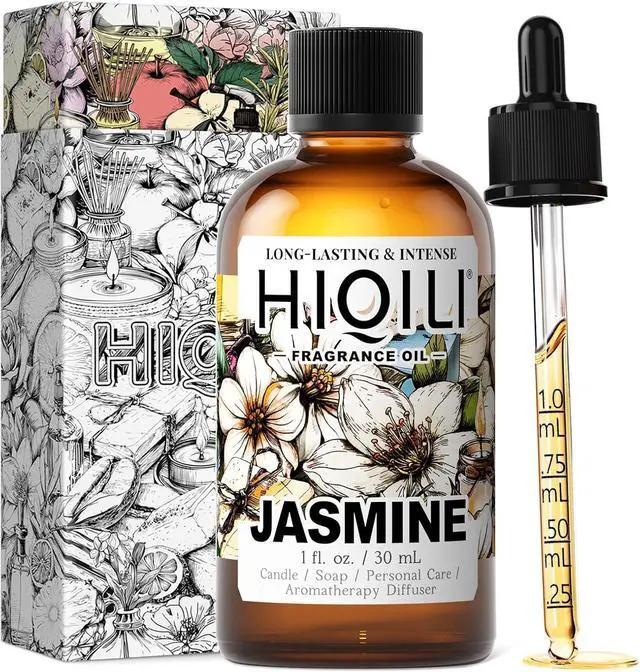 Main image of HIQILI Jasmine Fragrance Oil for Women Perfume Making, Skin Care - 1 Fl Oz