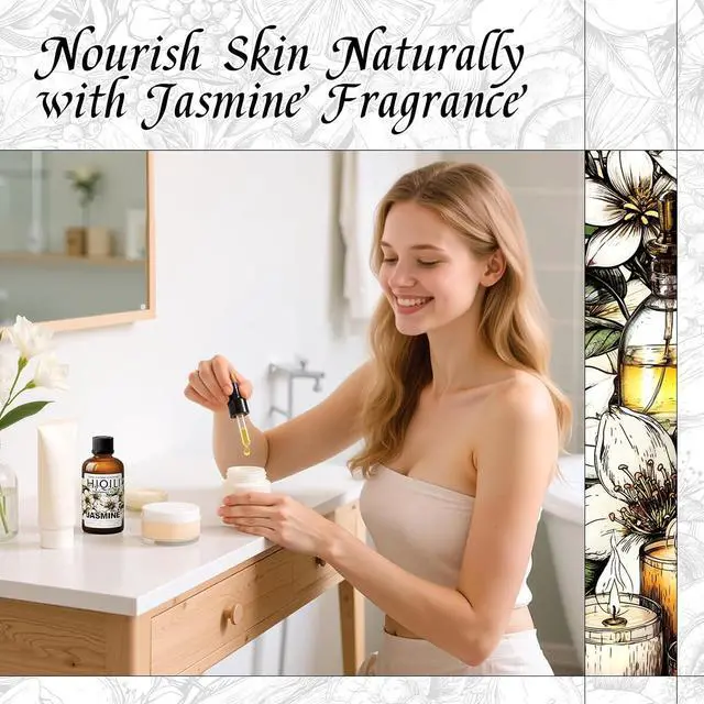 Alt view image 3 of 7 - HIQILI Jasmine Fragrance Oil for Women Perfume Making, Skin Care - 1 Fl Oz