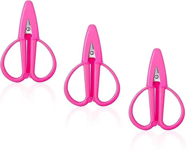 Main image of 3Pcs Pink Mini Scissors Travel Set - Portable Craft Snips for Sewing, Crochet, Embroidery - Tiny Scissors with Covers, Ideal for Women & Girls on the Go