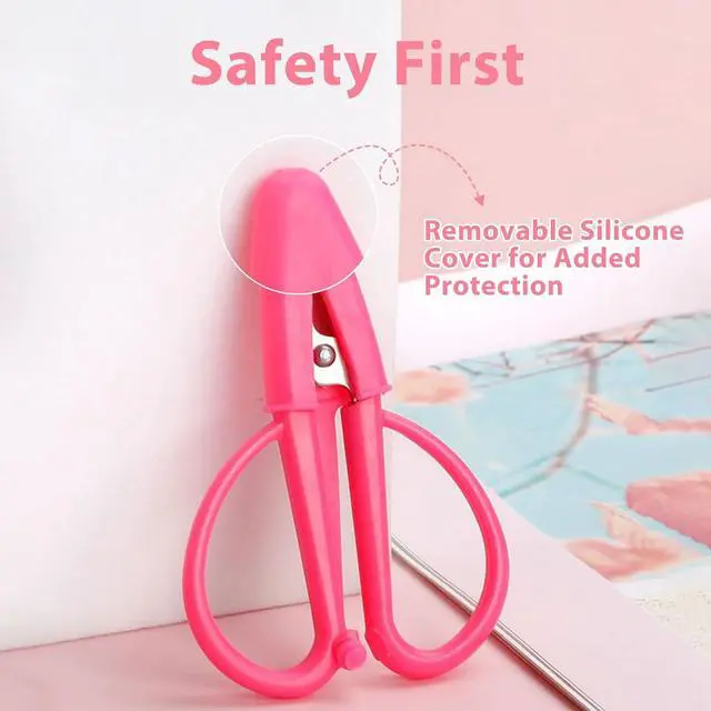 Alt view image 5 of 7 - 3Pcs Pink Mini Scissors Travel Set - Portable Craft Snips for Sewing, Crochet, Embroidery - Tiny Scissors with Covers, Ideal for Women & Girls on the Go