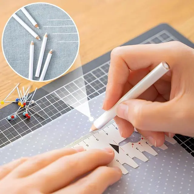 Alt view image 3 of 6 - 7PCS Fabric Pencils for Sewing, White, 8.75 cm