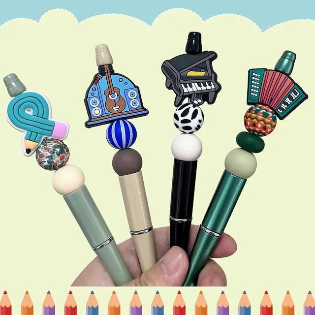 Alt view image 4 of 6 - 15Pcs Silicone Focal Beads for Beadable Pens and Keychain Making