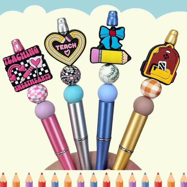 Alt view image 3 of 6 - 15Pcs Silicone Focal Beads for Beadable Pens and Keychain Making