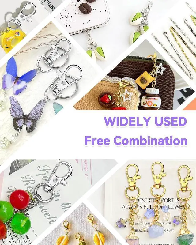 Alt view image 6 of 6 - 990PCS FIVEIZERO Keychain Making Kit, Mixed-Color Keychain Clips & Key Ring